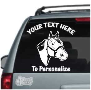 Quarter Horse Head Car Window Decals & Stickers Decal Junky