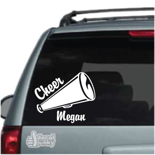 Cheer Megaphone Personalized With Name Car Decals Decal Junky