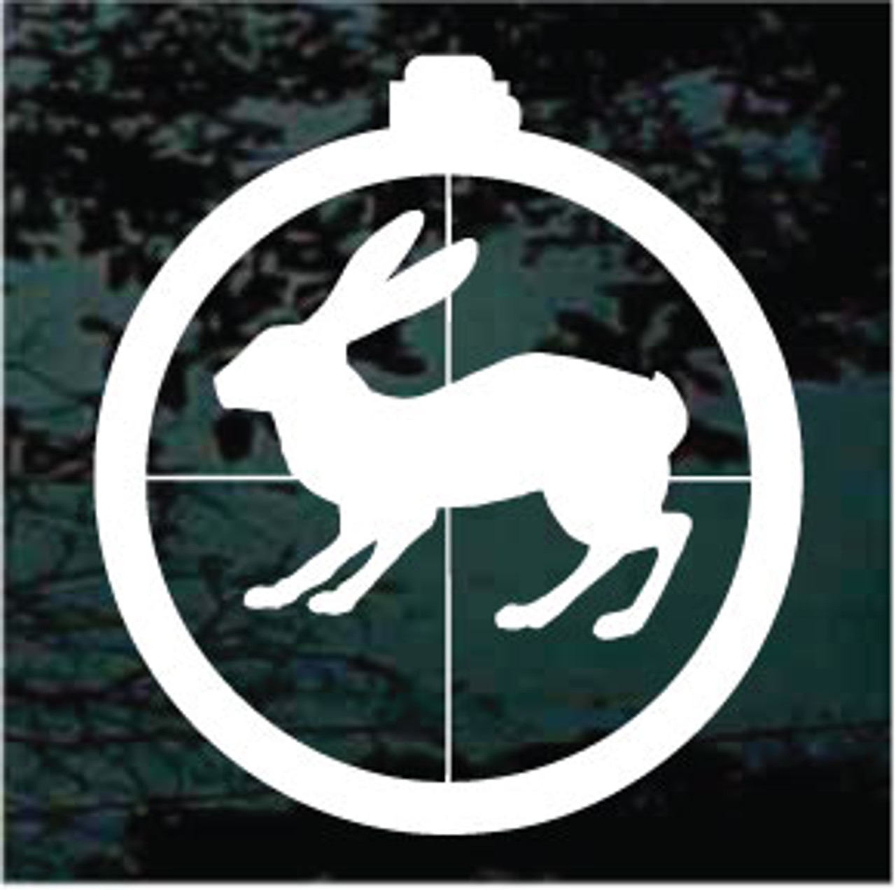 Rabbit in Crosshair Decals Stickers for Cars Trucks Windows