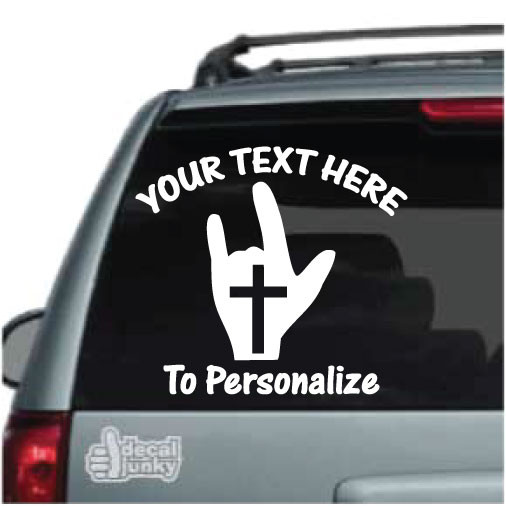 I Love You Sign Language Cross Decals & Stickers for Cars, Trucks ...