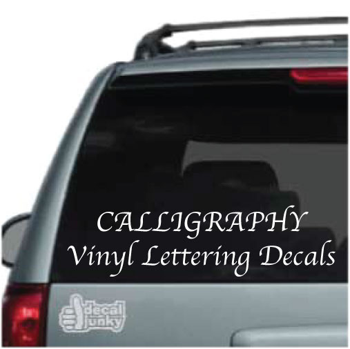 Calligraphy Vinyl Lettering Decals & Car Window Stickers Decal Junky