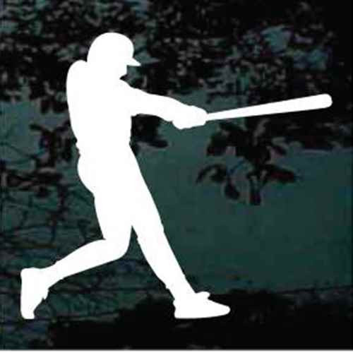 Solid Baseball Batter Decals Stickers for Cars Trucks Windows