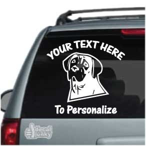 English Mastiff Dog Vinyl Window Decal Sticker Zambia