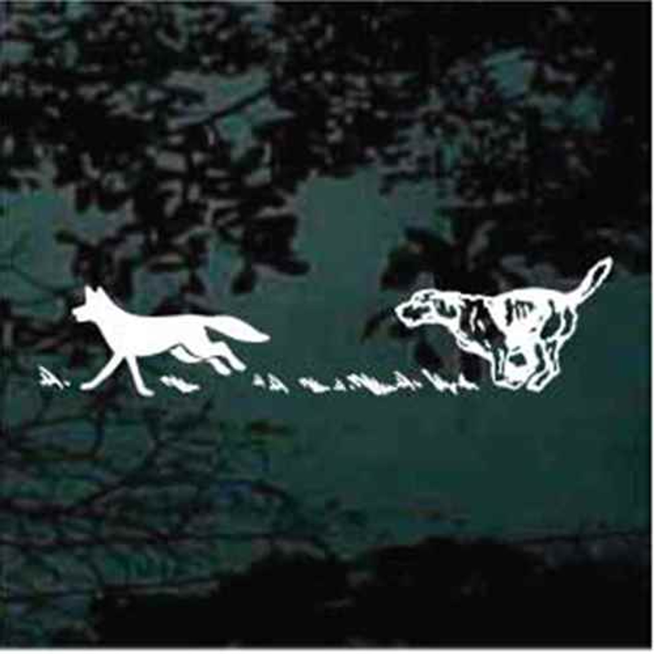 Car Truck Parts Fox Dogs Hunting Home Decor Car Truck Window