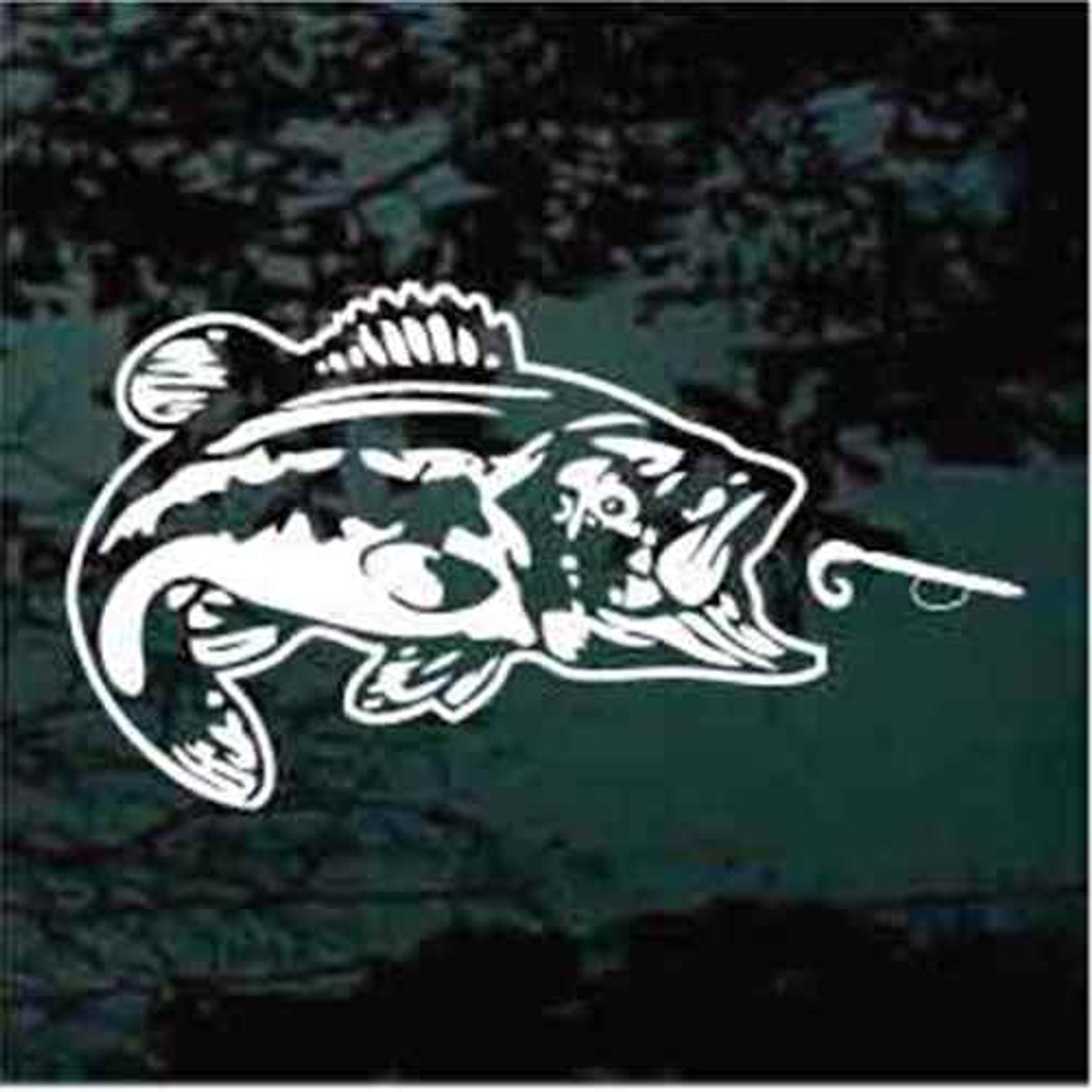 River Life Bass USA Flag Decal Sticker Fishing Truck Car Boat