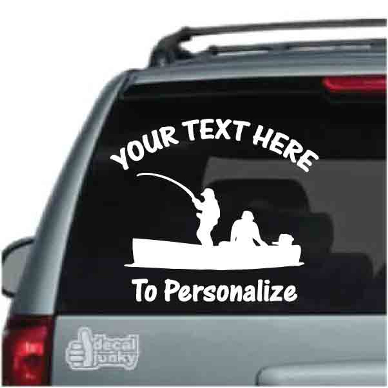 Jon Boat Fishing Decals & Car Window Stickers Decal Junky