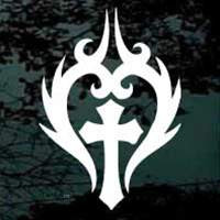Fleuron Sticker Cross Fleuron Decals & Stickers for Cars Trucks Windows