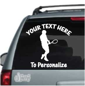 Man Tennis Player Car Window Decals Decal Junky