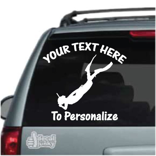 Underwater Scuba Diver Car Decals & Window Stickers | Decal Junky