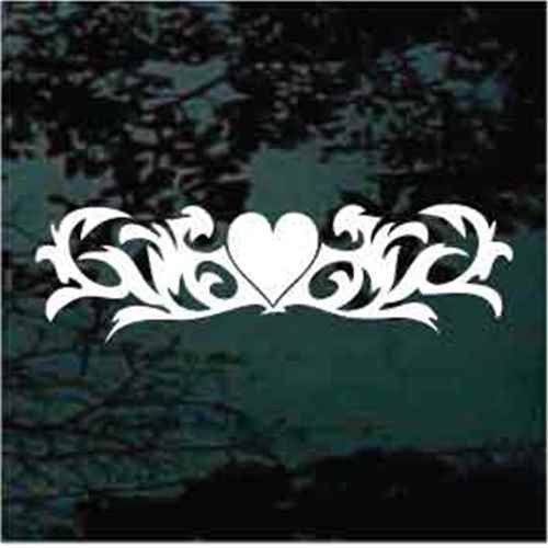 Fleuron Sticker Fleuron With Solid Heart Stickers & Window Decals
