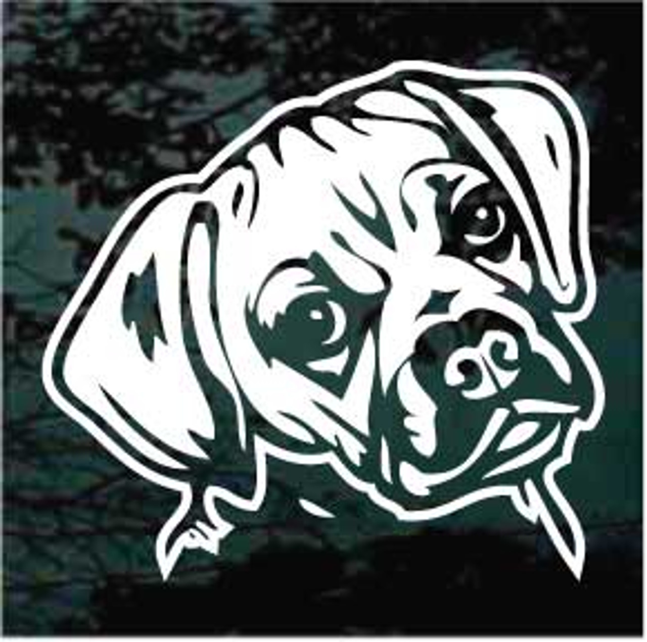 Cute Puggle Head Decals & Car Window Stickers | Decal Junky