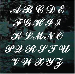 Commercial Script Monogram Decals & Window Stickers | Decal Junky