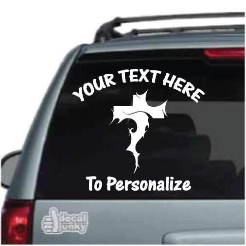 Flaming Tribal Cross Car Decals & Window Stickers | Decal Junky