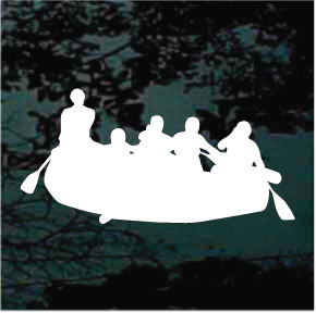 Solid White Water Rafting Decals & Car Window Stickers Decal Junky