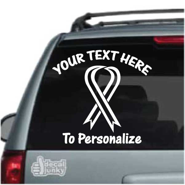 Striped Awareness Ribbon Decals & Car Window Stickers | Decal Junky