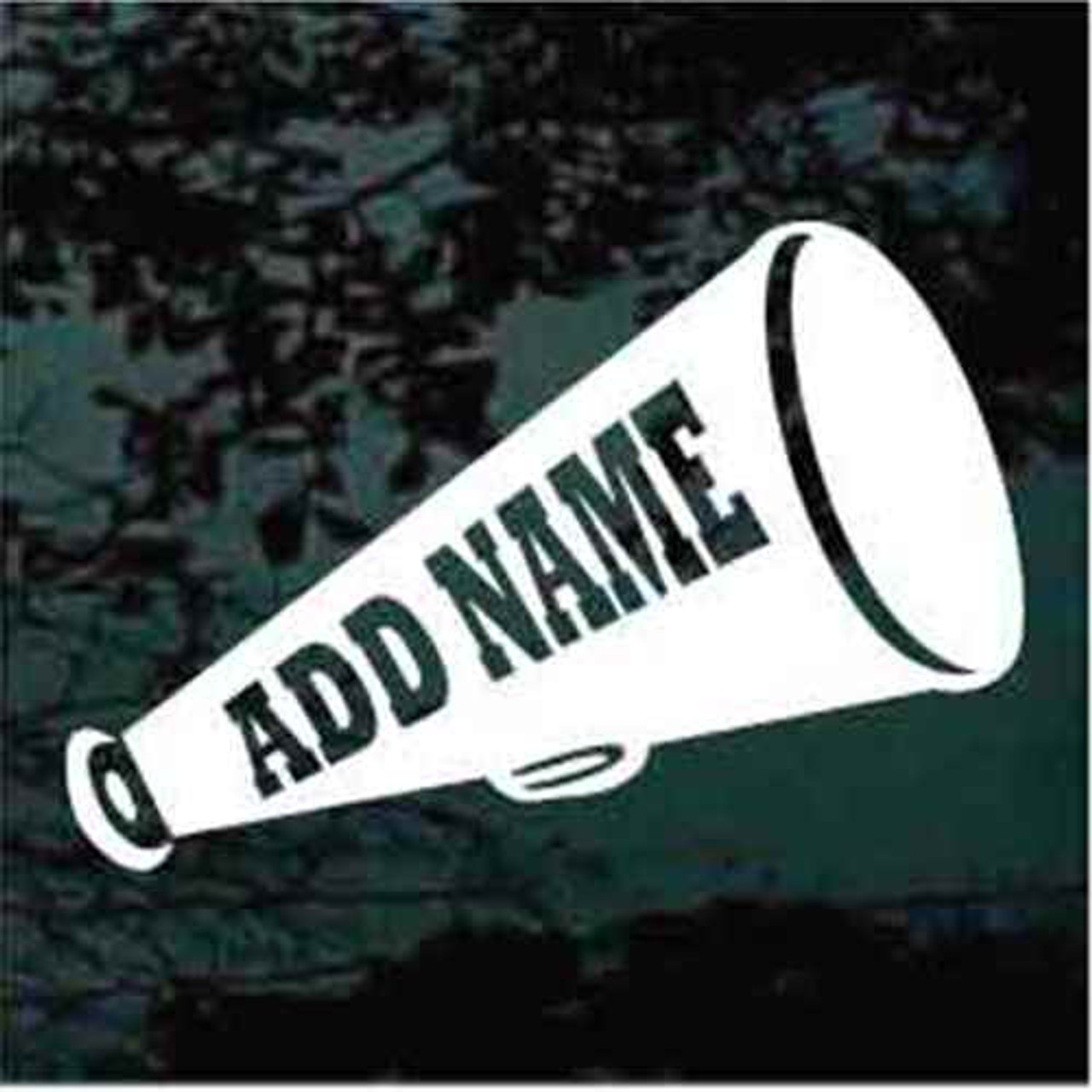 Cheer Megaphone Personalized With Name Decals Decal Junky
