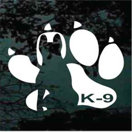 K9 Paw Print Decals Car Window Stickers - Decal Junky