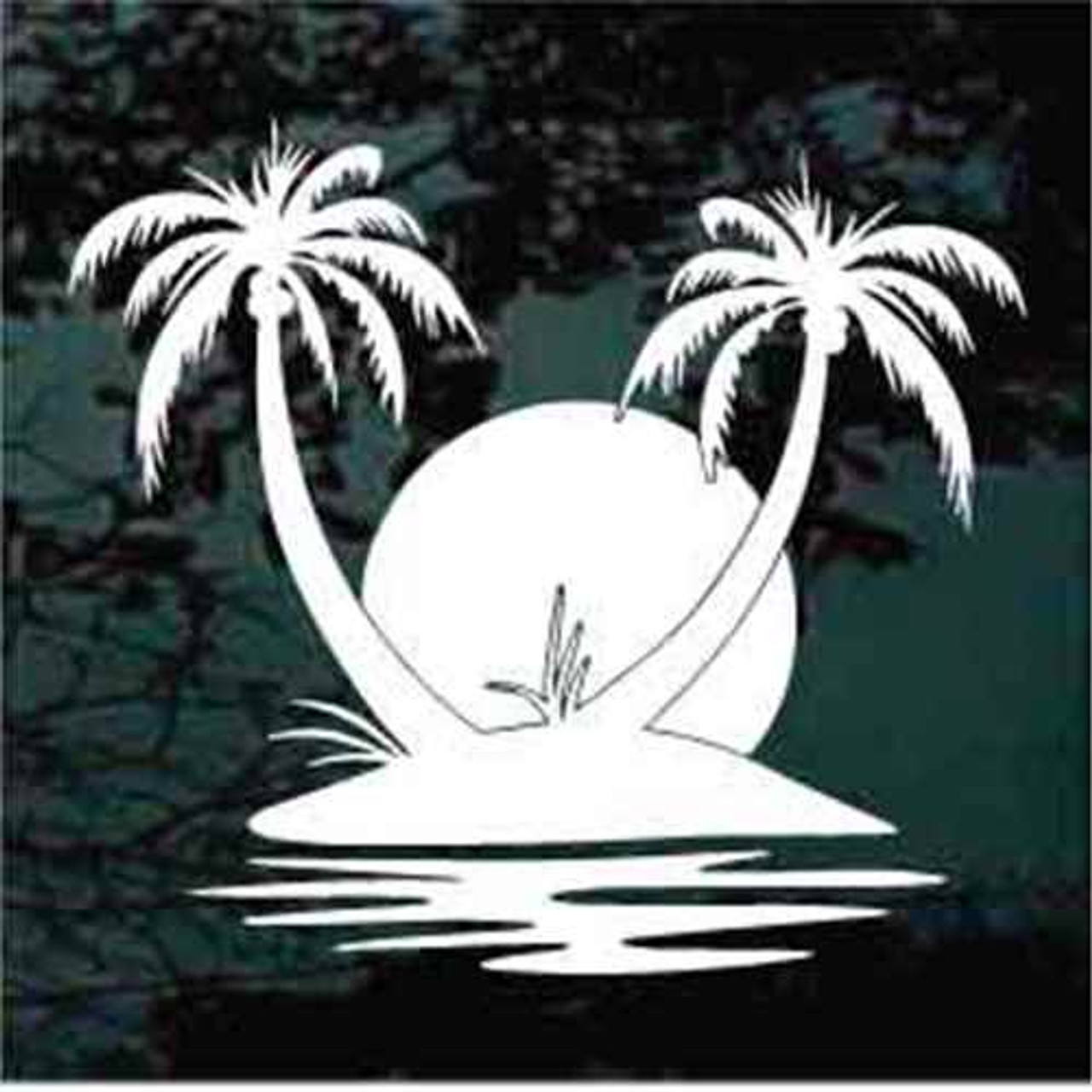 Palm Tree Island Sticker - Palm Tree Island