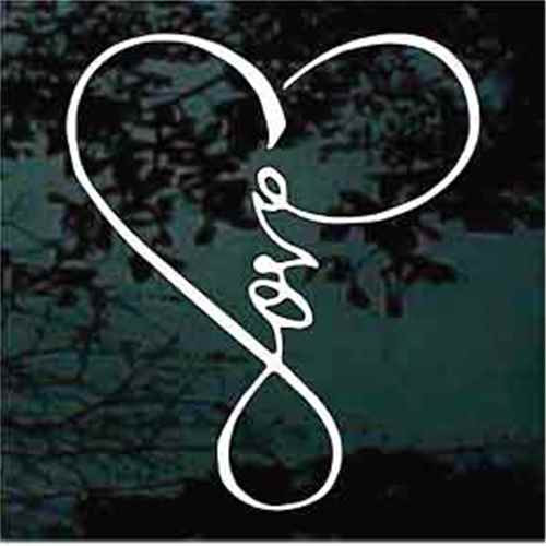Infinity Love Heart Decals & Stickers for Cars, Trucks, and Windows