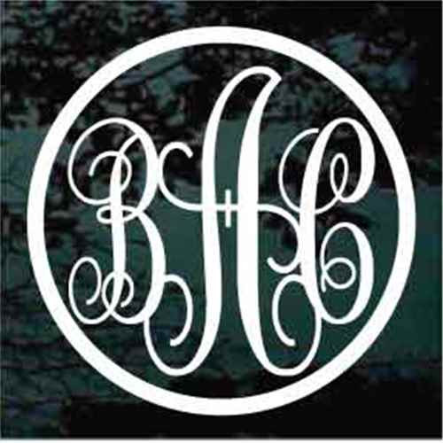 Monogram Decals Interlocking Circle Monogram Decal Junky