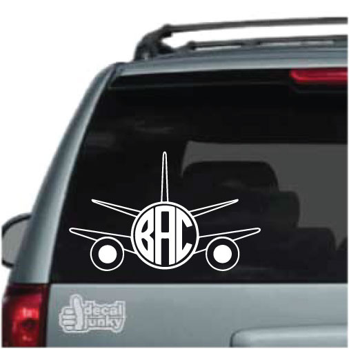 Airplane Monogram Decals & Stickers for Cars Trucks & Windows