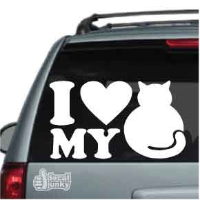 I Heart My Cat Decals & Car Window Stickers Decal Junky