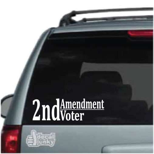 2nd Amendment Voter Car Window Decals & Stickers | Decal Junky