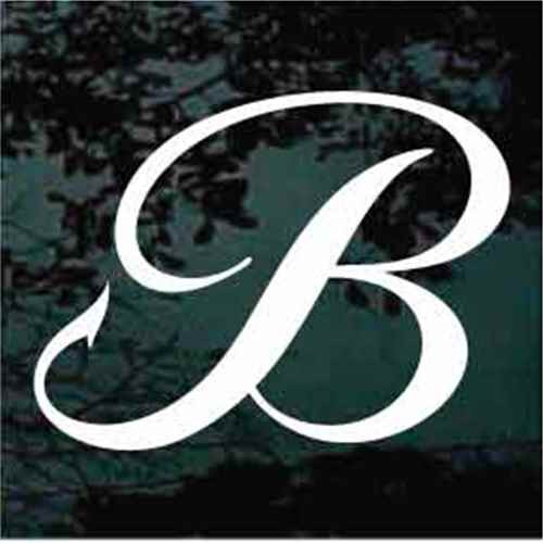 Fish Hook Letter Monogram Decals & Stickers - Decal Junky
