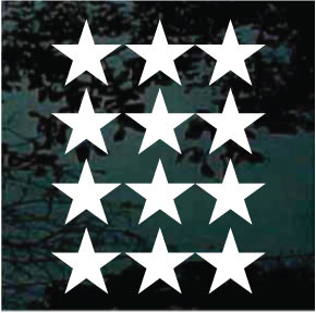Set of 12 5'' Vinyl Stars Decal Junky