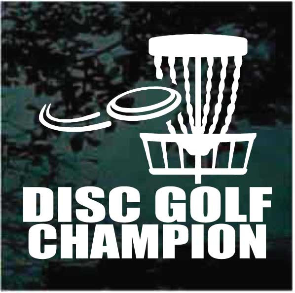 Disc Golf Champion Car Decals & Window Stickers Decal Junky