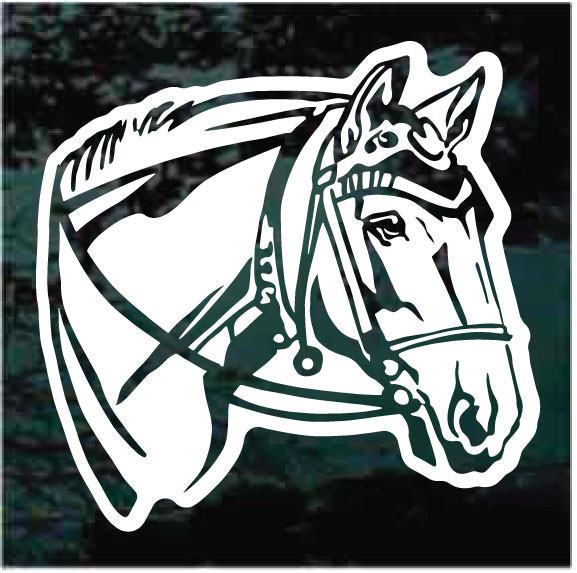 Bridled Horse Head Car Decals & Window Stickers Decal Junky