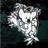 Koala Bear In Bamboo Car Window Decals & Stickers Decal Junky