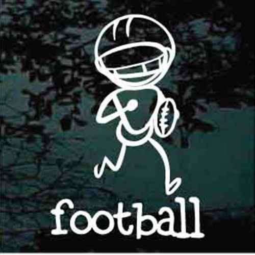 Football Player Cartoon Car Decals & Window Stickers Decal Junky