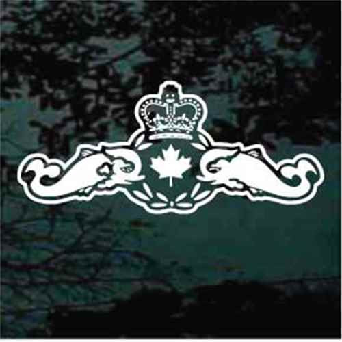 Canadian Submarine Qualification Car Window Decals Decal Junky