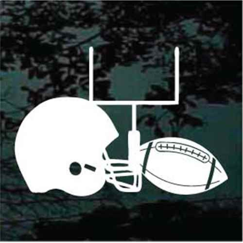 Football Helmet Ball & Goal Car Decals & Window Stickers Decal Junky