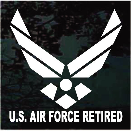 Retired US Air Force Car Window Decals & Stickers Decal Junky