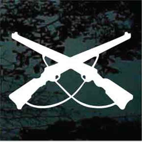 Rifles Crossed Window Decals Decal Junky