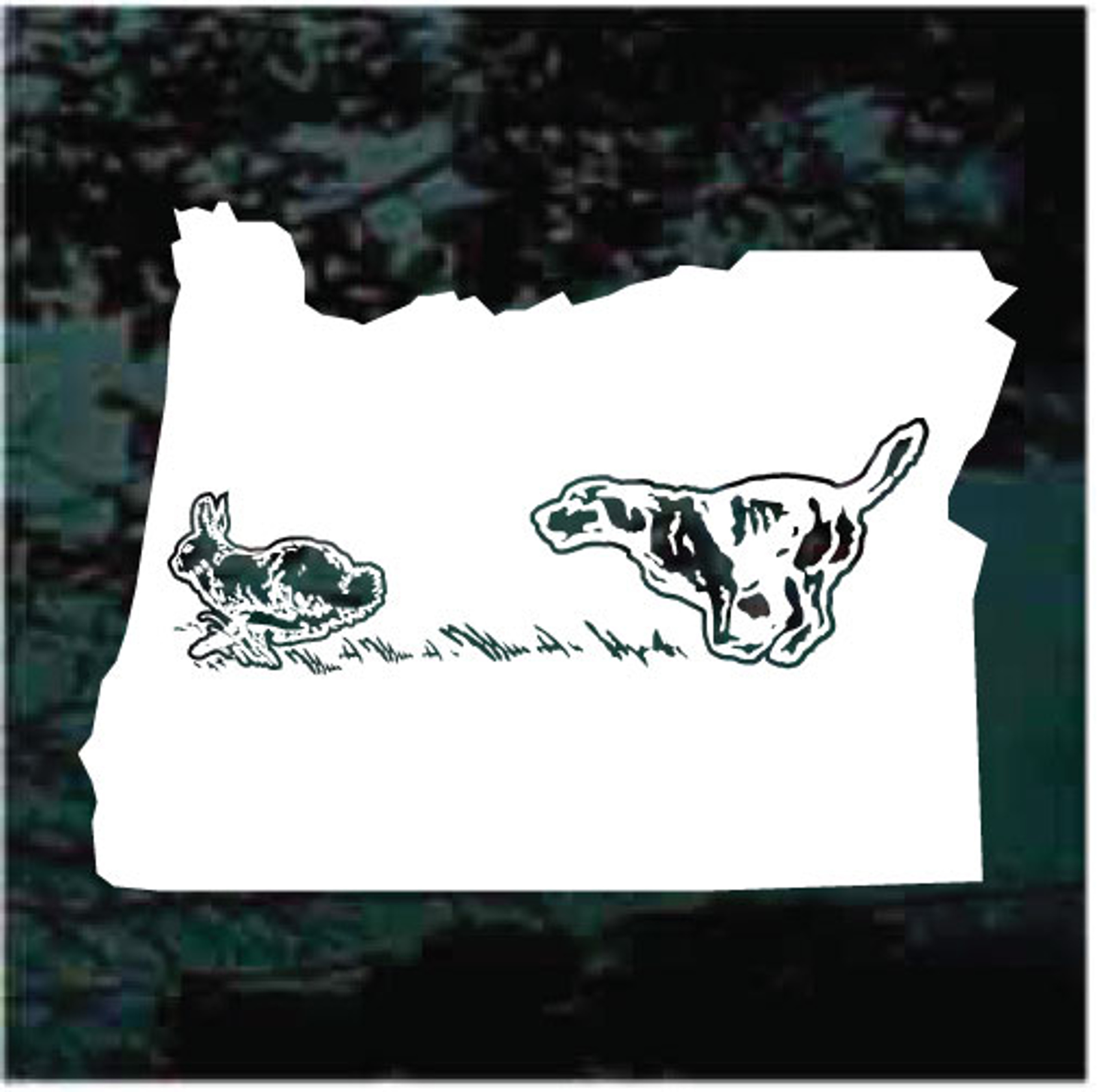 Oregon Rabbit Hunting Dog Decals & Stickers | Decal Junky