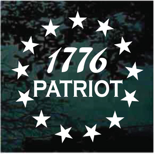 1776 Patriot Car Decals & Stickers | Decal Junky