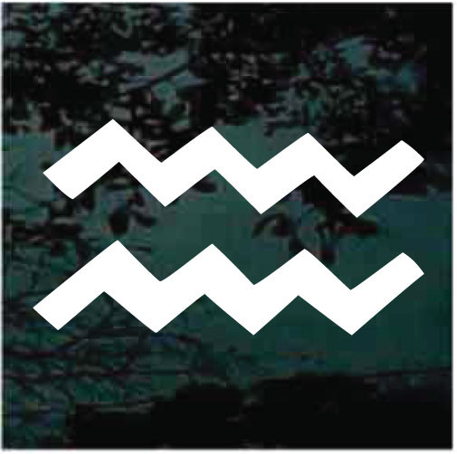 Aquarius Zodiac Sign Car Window Decals & Stickers Decal Junky