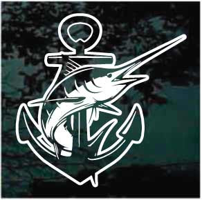 Marlin Boat Anchor Car Decals & Window Stickers Decal Junky