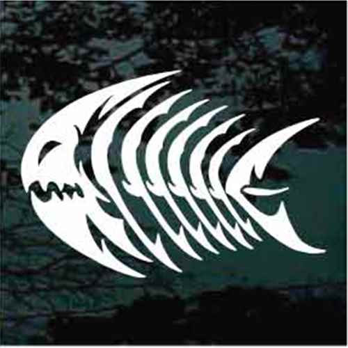 Monster Fish Skeleton Decals Stickers - Decal Junky