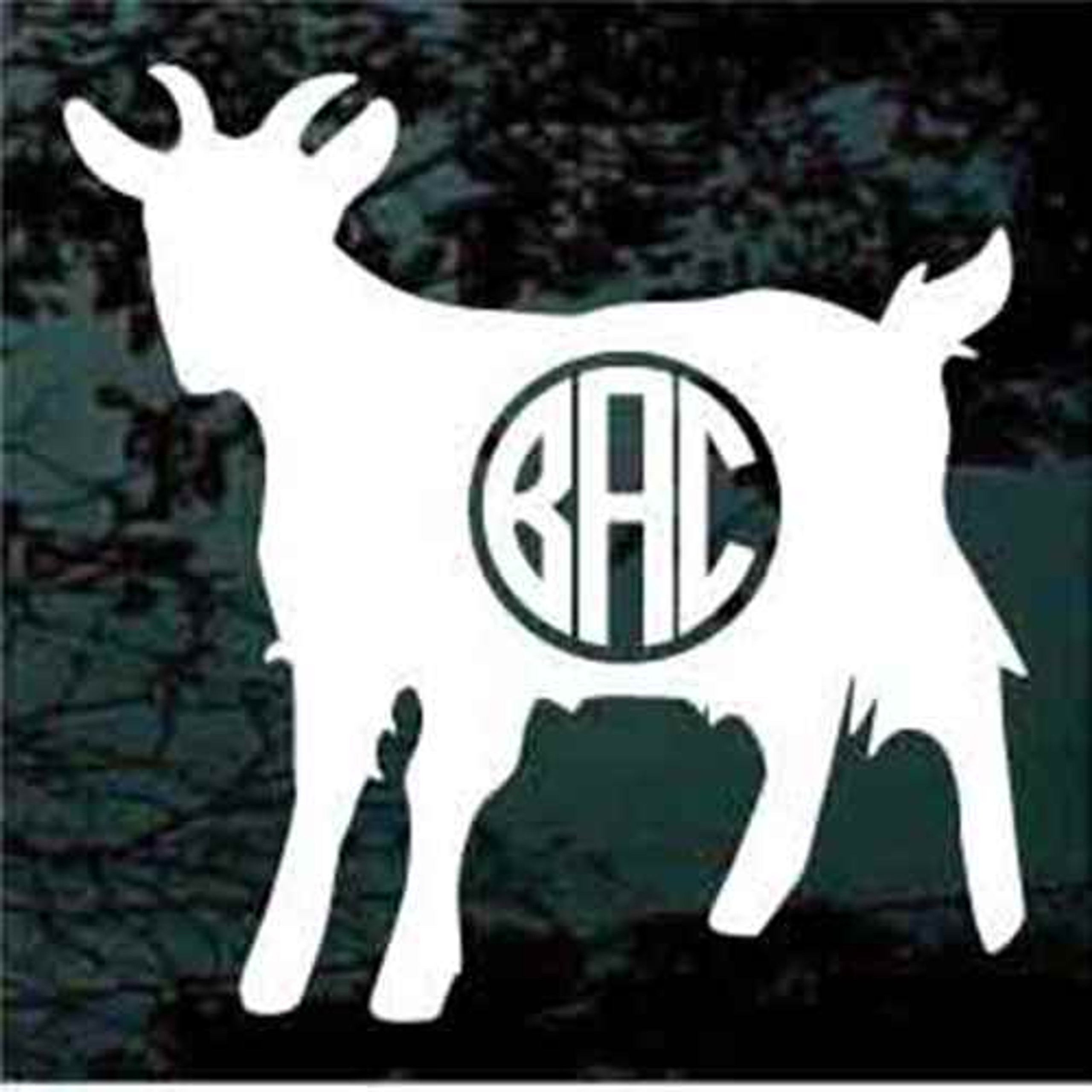Goat Monogram Decals & Car Window Stickers | Decal Junky