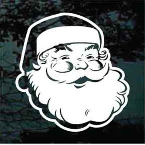 Christmas Decals - Santa Claus Face Stickers