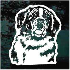 St. Bernard Head car window decals stickers