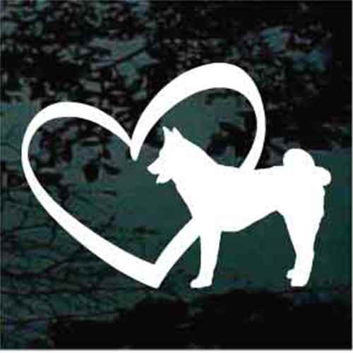 Akita Inside Heart car window decals stickers