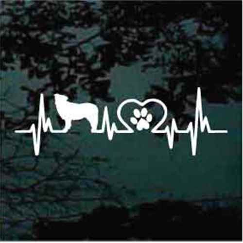 Border Collie Heartbeat car window decals stickers