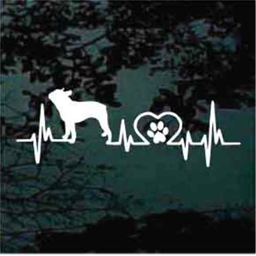 Boston Terrier Heartbeat car window decals stickers