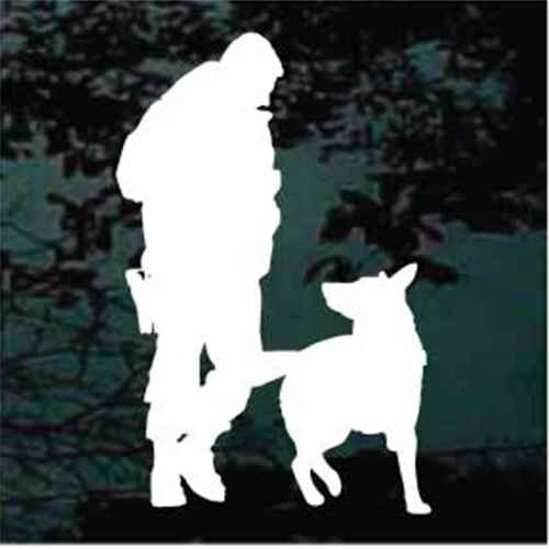 Policeman With Service Dog car window decals stickers