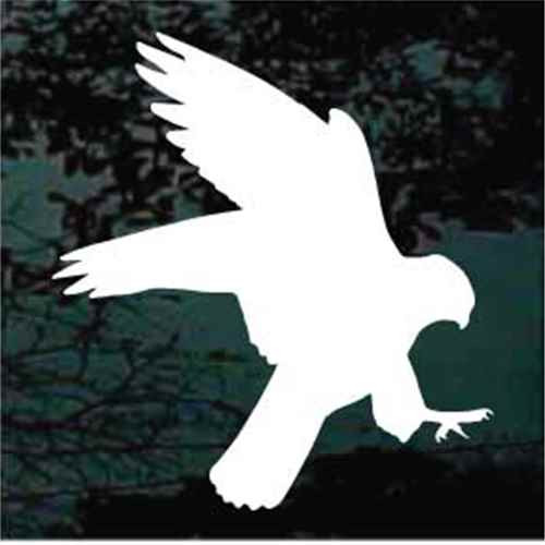 INDIGOS Adesivo Auto JDM "Falconiera Con Falco" - Sticker In Pellicola Argentata 121x88 Mm. Resistente E Facile Da Applicare, Personalizza La Tua Auto!
